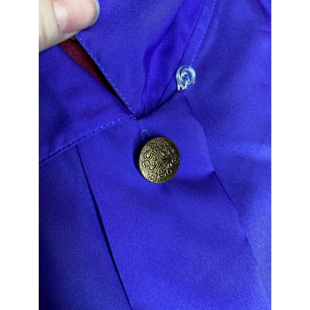 blouse button down purple hidden button - image 2